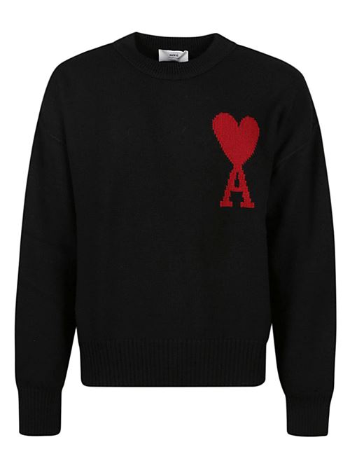 Wool sweater with logo AMI PARIS | BFUKS006018009